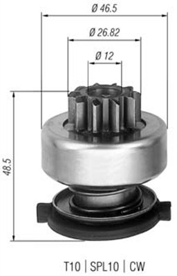 Hammaspyörä, käynnistys MAGNETI MARELLI 940113020309