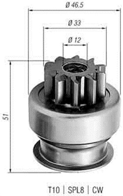 Hammaspyörä, käynnistys MAGNETI MARELLI 940113020258