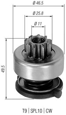 Hammaspyörä, käynnistys MAGNETI MARELLI 940113020301