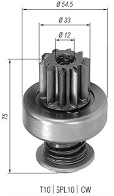 Hammaspyörä, käynnistys MAGNETI MARELLI 940113020303