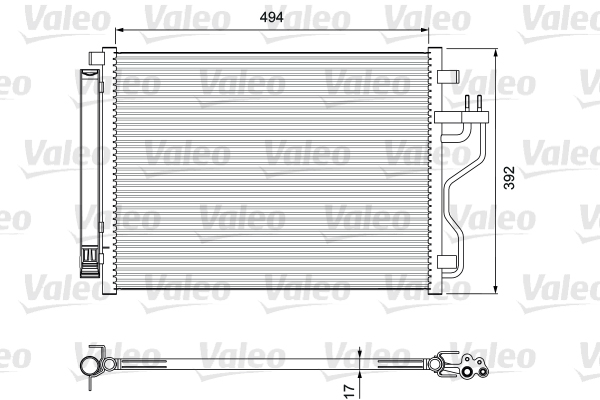 Lauhdutin, ilmastointilaite VALEO 814396