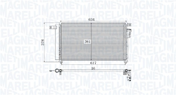 Lauhdutin, ilmastointilaite MAGNETI MARELLI 350203961000