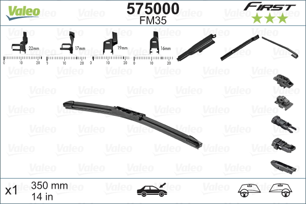 Pyyhkijänsulka VALEO 575000