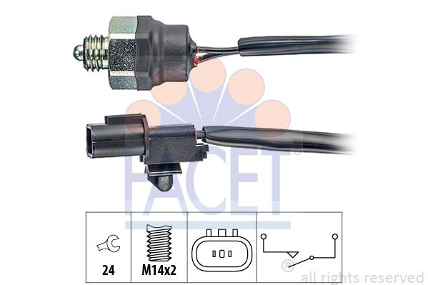 Kytkin, peruutusvalo FACET 7.6342