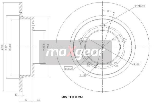 Jarrulevy MAXGEAR 19-3227