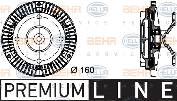 Kytkin, jäähdytystuuletin HELLA 8MV 376 732-051