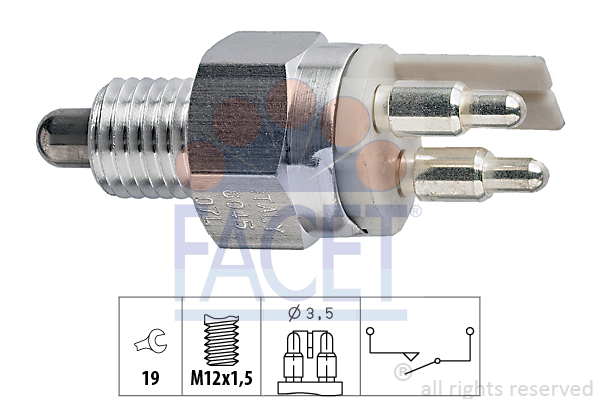 Kytkin, peruutusvalo FACET 7.6045