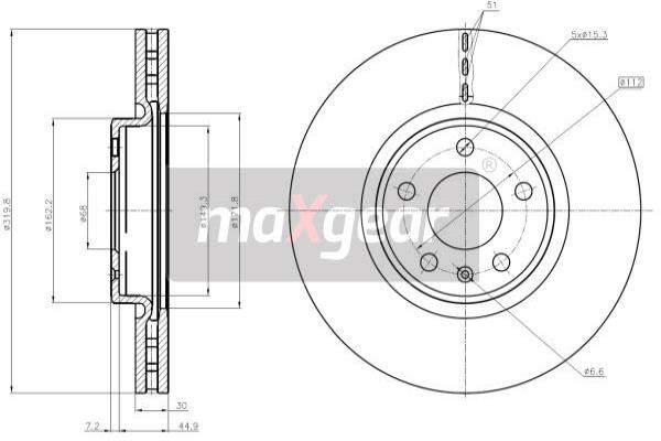 Jarrulevy MAXGEAR 19-2252MAX