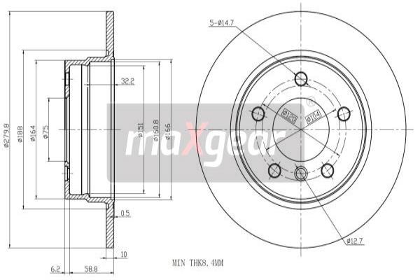 Jarrulevy MAXGEAR 19-1960MAX