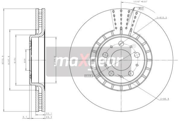 Jarrulevy MAXGEAR 19-1835MAX