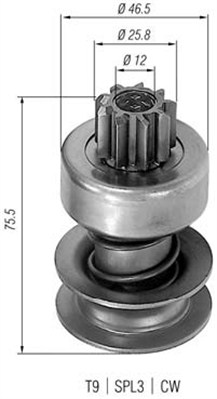 Hammaspyörä, käynnistys MAGNETI MARELLI 940113020001