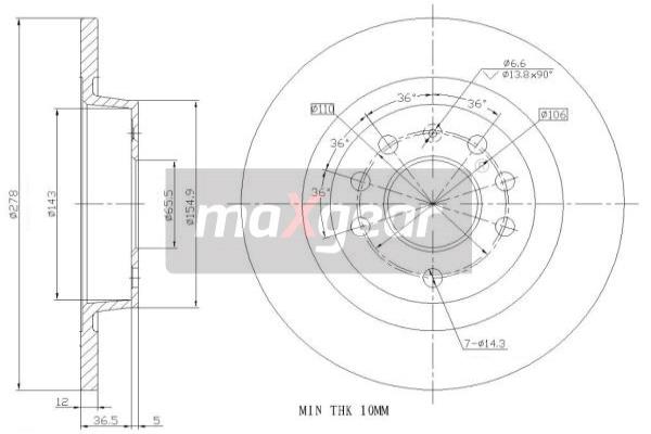 Jarrulevy MAXGEAR 19-0813