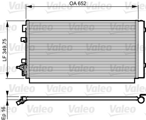 Lauhdutin, ilmastointilaite VALEO 814187
