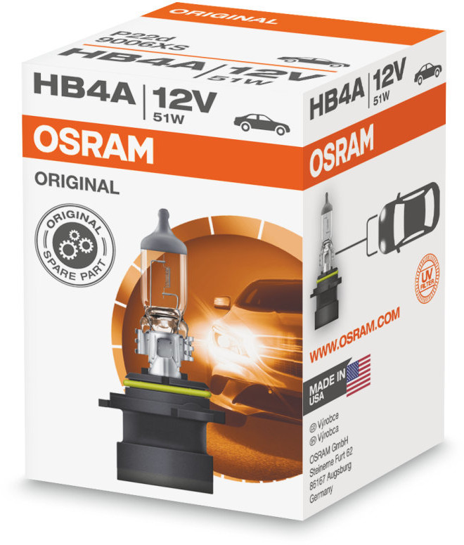 Halogeeni poltin OSRAM ORIGINAL LINE 12V HB4 51W