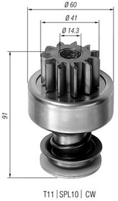 Hammaspyörä, käynnistys MAGNETI MARELLI 940113020104