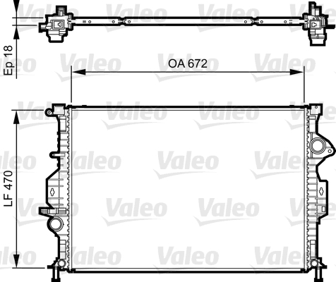 Jäähdytin,moottorin jäähdytys VALEO 735373