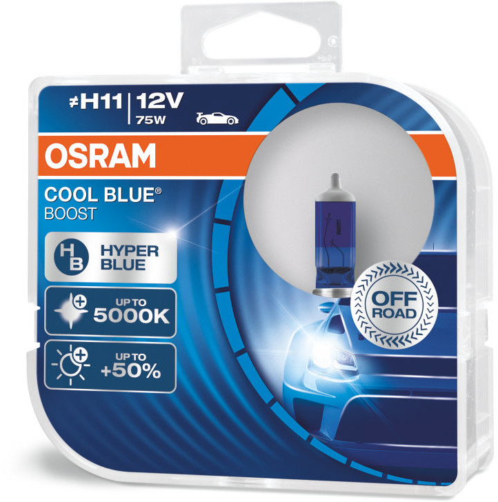 Halogeeni poltin OSRAM COOL BLUE BOOST OFF-ROAD 12V H11 75W X2