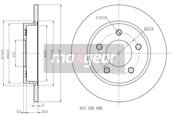 Jarrulevy MAXGEAR 19-1011MAX