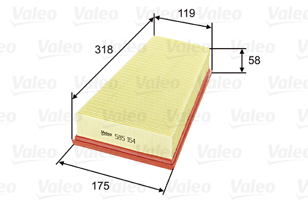Ilmansuodatin VALEO 585164