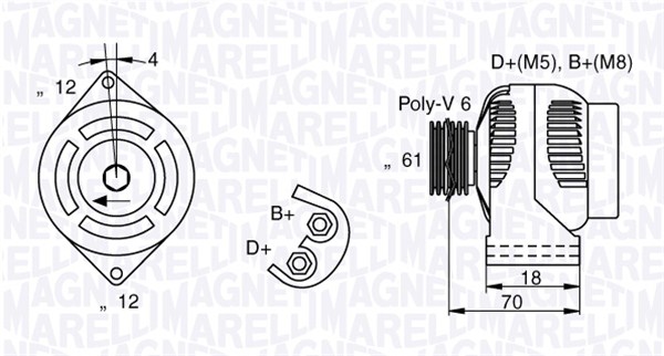 Laturi MAGNETI MARELLI 063377032010