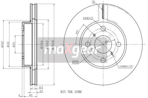 Jarrulevy MAXGEAR 19-0971