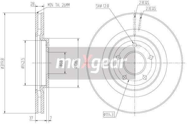 Jarrulevy MAXGEAR 19-2364