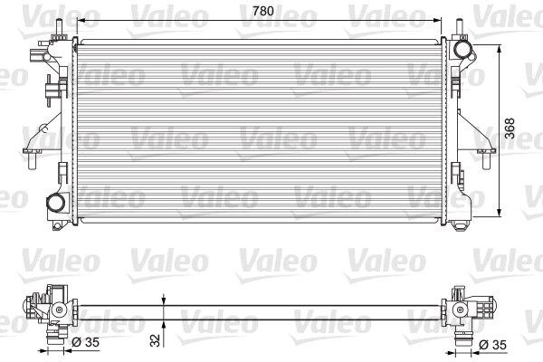 Jäähdytin,moottorin jäähdytys VALEO 701727