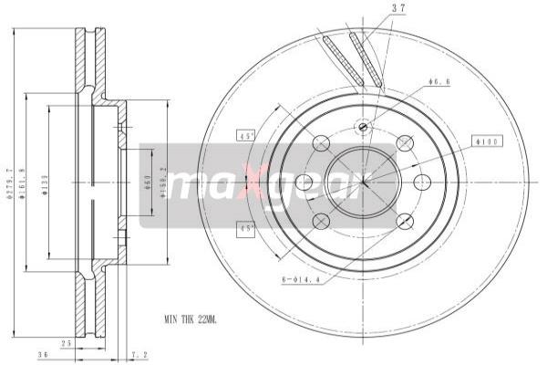 Jarrulevy MAXGEAR 19-1065