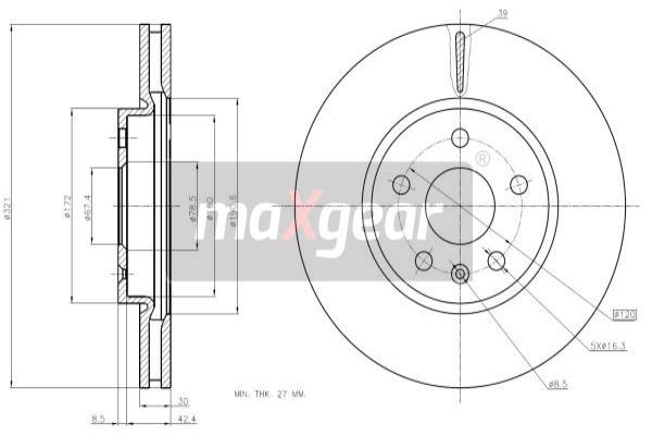 Jarrulevy MAXGEAR 19-2019