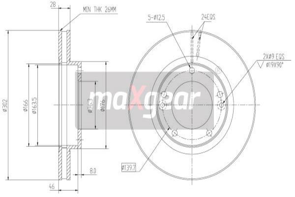 Jarrulevy MAXGEAR 19-0938