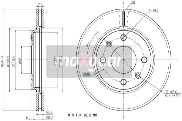 Jarrulevy MAXGEAR 19-0696