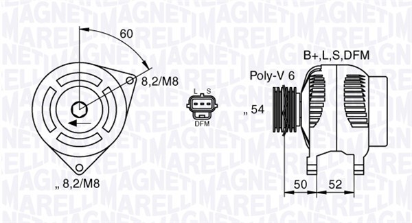 Laturi MAGNETI MARELLI 063377419010