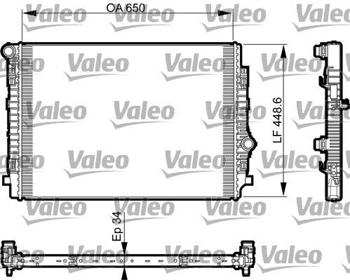 Jäähdytin,moottorin jäähdytys VALEO 735549