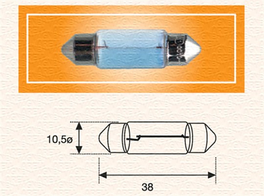 Polttimo, rekisterikilvenvalo MAGNETI MARELLI 009423100000