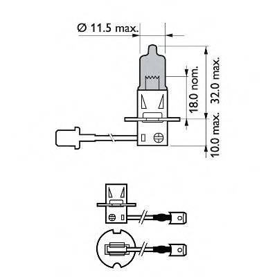 Kaukovalopolttimo PHILIPS 12336WHVB1