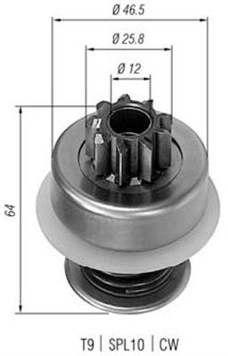 Hammaspyörä, käynnistys MAGNETI MARELLI 940113020015