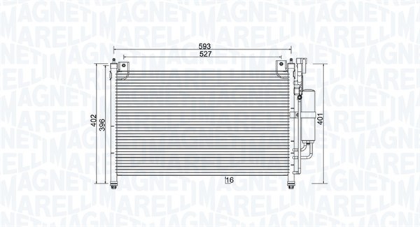 Lauhdutin, ilmastointilaite MAGNETI MARELLI 350203989000