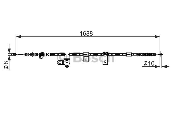 Cable, parking brake BOSCH 1 987 482 306