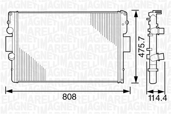 Jäähdytin,moottorin jäähdytys MAGNETI MARELLI 350213120900