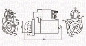 Käynnistin, FIAT MAREA, MAREA Weekend, MULTIPLA, PALIO Weekend, STILO, LANCIA LYBRA, LYBRA SW, 46748349, 46748350, 46821681, 51776205, 5