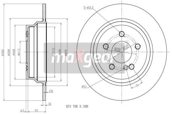 Jarrulevy MAXGEAR 19-1198MAX