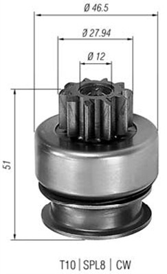 Hammaspyörä, käynnistys MAGNETI MARELLI 940113020178