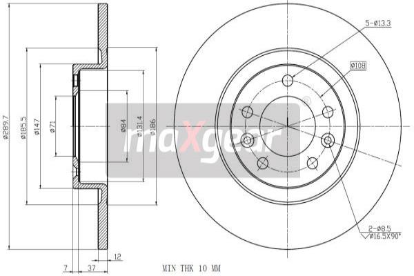 Jarrulevy MAXGEAR 19-3220
