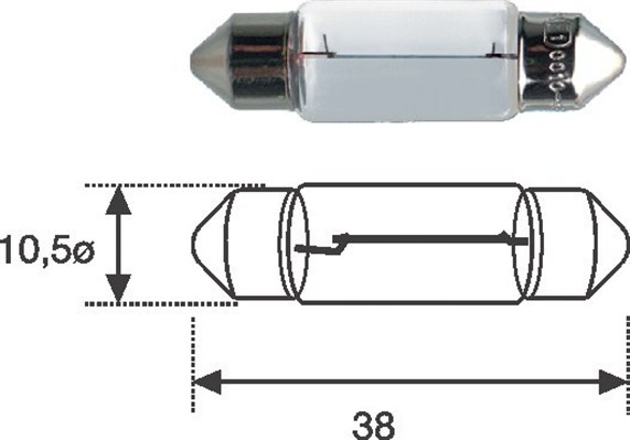 Polttimo, rekisterikilvenvalo MAGNETI MARELLI 009461100000